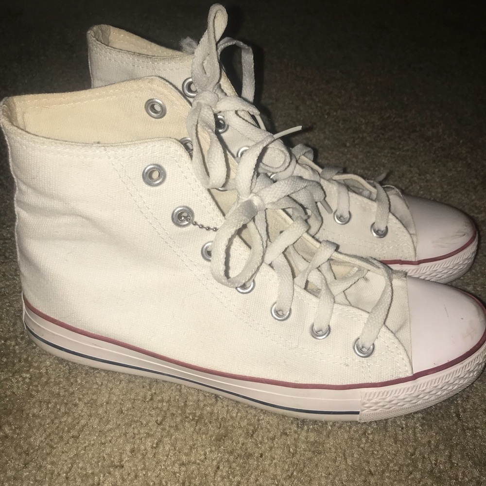 Cream high tops